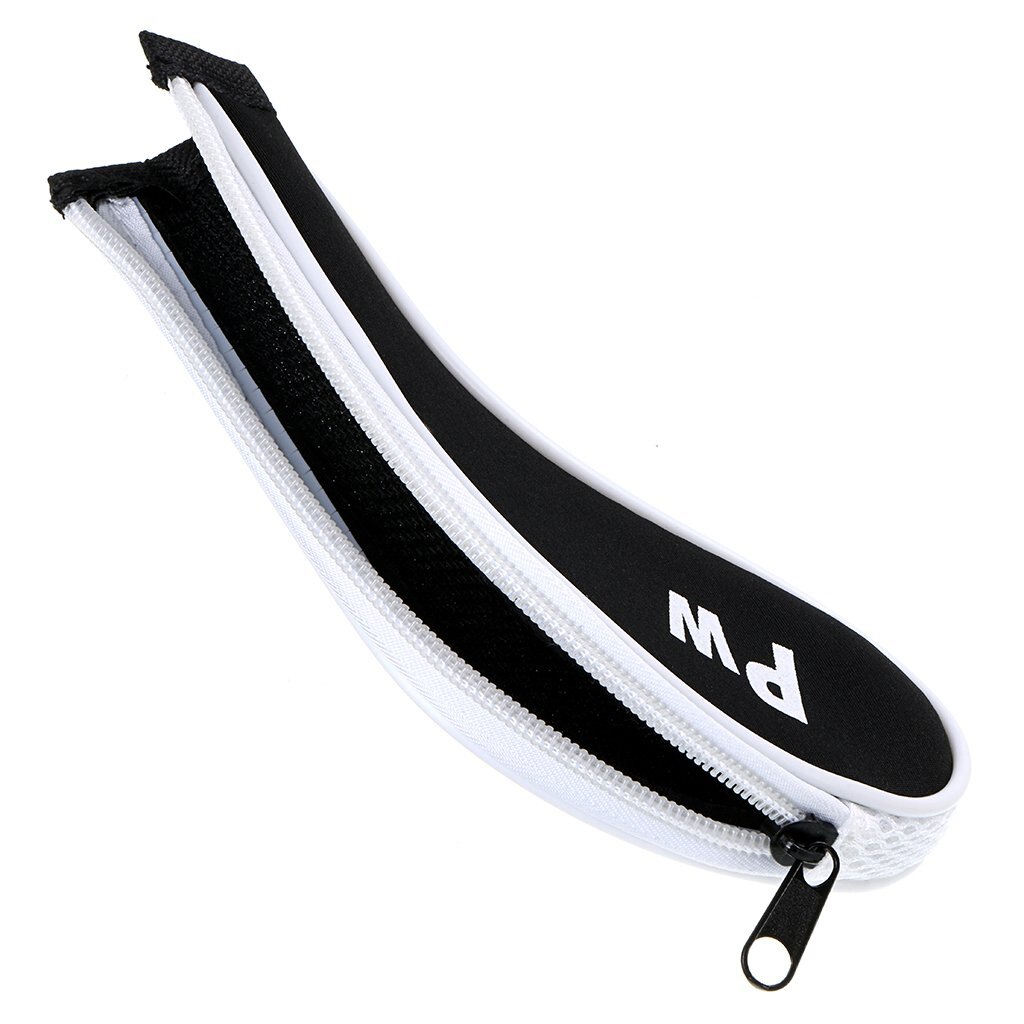 Number Print Golf Club Irons Covers Zippered Driver Head Cover with Long Neck-Set Of 12