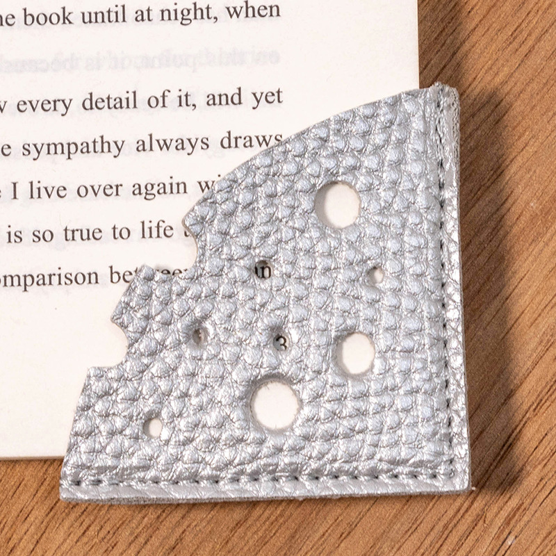 Cheese Shape Bookmark PU Book Marker Paper Corner Protection Anti-roll Marking Page Finder Book Accessories Reading: Yellow