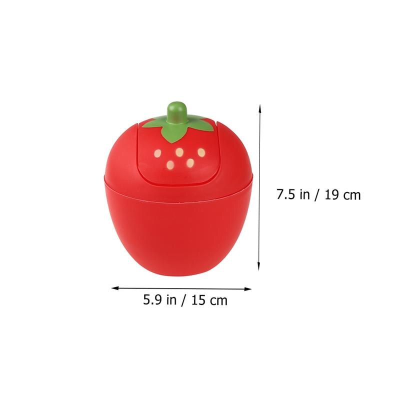 1pcs Cute Plastic Swing Lid Mini Trash Can Trash Bin Lovely Garbage Storage Bucket For Kitchen Storage Table Desk Car Decoration