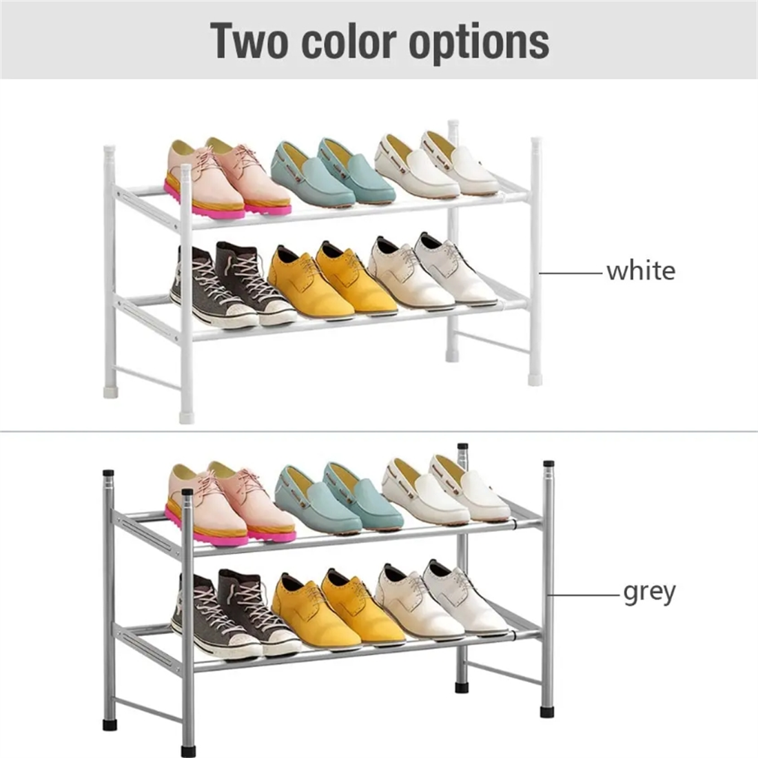 Zapatero apilable, estante de Metal de hierro expandible y ajustable, organizador de zapatos, organizador de zapatos para dormitorio, sala de estar