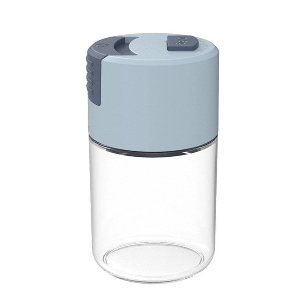 Measuring Salt and Pepper Shakers Glass Bottle Quantitative Each Press 0.5g Easy to Use Condiment Bottles Large Capacity PR: Blue