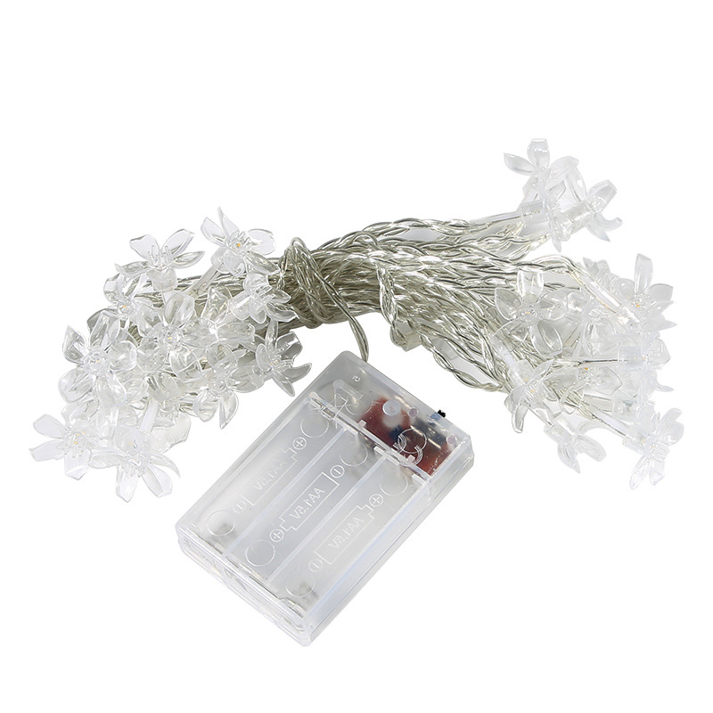 LED Cherry Blossom Battery-operated Garland Year Decorations Christmas Lights for Home Festoon Led Lights Fairy Lights