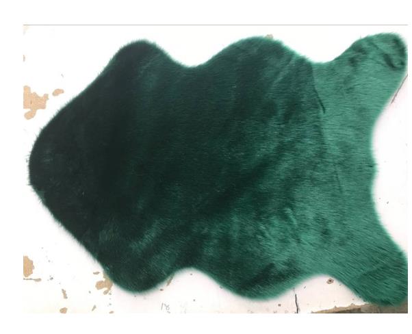 Fåreskind tæppe mat tæppeunderlag skridsikker sofadæksel til soveværelse hjemmeindretning tæpper til soveværelse faux pels tæppe 40 x 60cm: Grøn