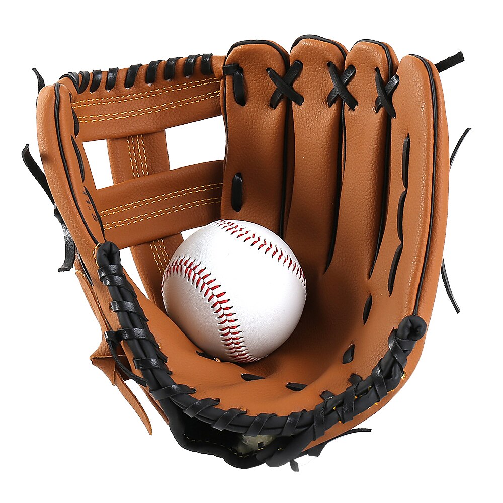 10.5in Outdoor Sport Honkbal Handschoen Softbal Praktijk Apparatuur Outfield Pitcher Handschoenen Lederen Softbal Handschoen