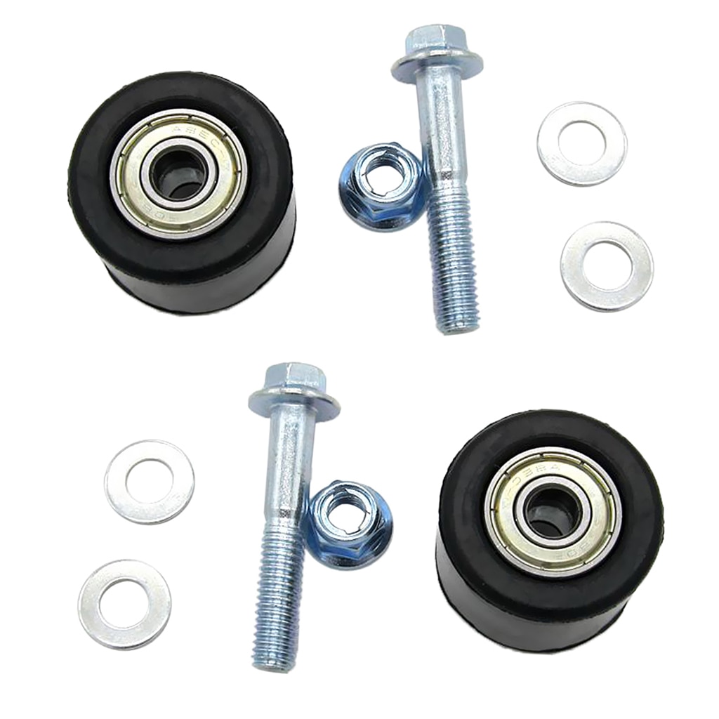 2 stk motorcykel 8mm kæde rulle spændere hjulstyr med bolt til yamaha yfz 350 banshee motor -sort