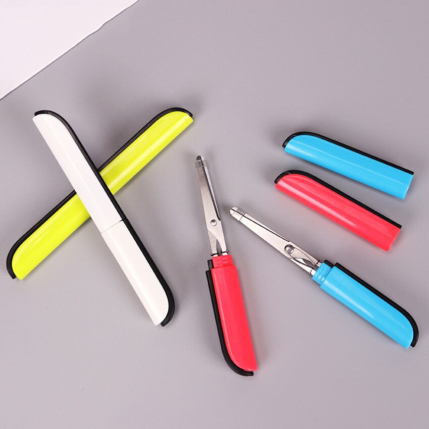 1PC Candy Portable Safe Scissors Paper Cutting DIY Art Office School Supply Pen Modeling Scissor