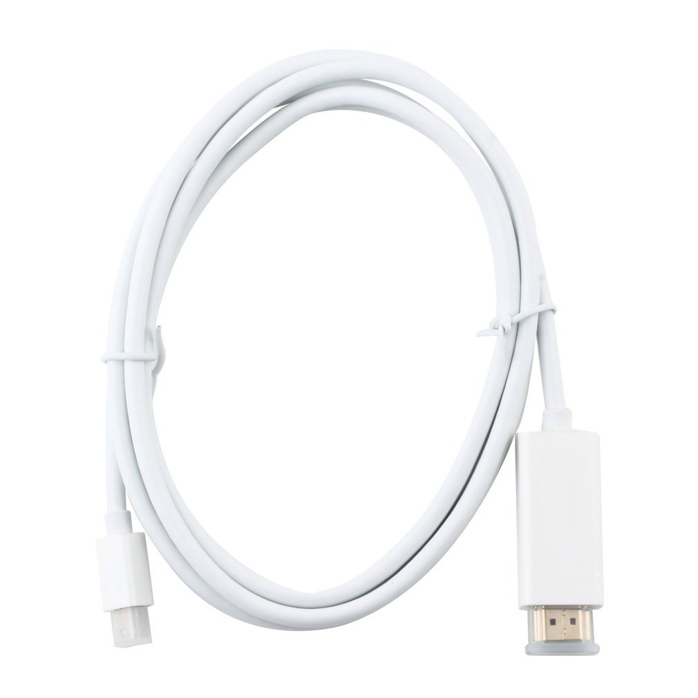 Professionele 1.8M 6 Voeten Mini Display Port DP Naar HDMI 1080P Snelle Charger Adapter Originele Kabel Voor Mac voor MacBook White