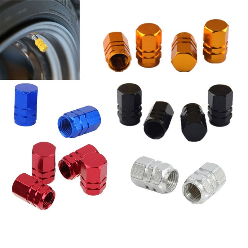 4 Uds tapon rueda coche tapones valvula coche enchufes de rueda de neumático de neumáticos Tapa Valvula para rueda de motocicleta tapas Theftproof aluminio rueda de coche Tapa de válvula tapas de válvula de aire tapone