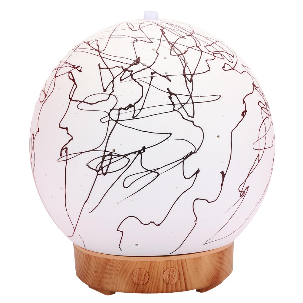 Sfera rotonda Forma Umidificatore Aromaterapia Diffusore 7 Colori ah CONDOTTO LA Luce di Notte Umidificatore Dispositivi di Cottura A Vapore
