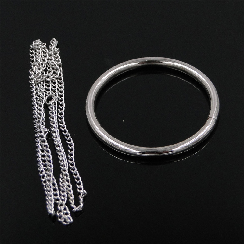 Goochelaars Kind Goocheltrucs 1pc Metal Magic Ring met Ketting Magic Prop te Doen Close-up Speelgoed voor Kids