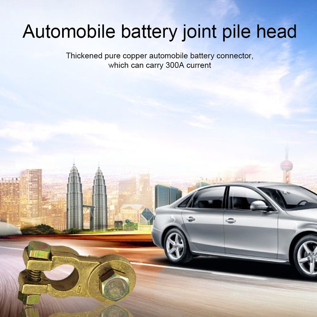 Verdikte Zuiver Koper Auto Batterij Connector Clip Batterij Terminal Stapel Hoofd Batterij Tang Batterij Hoofd Corrosiebestendigheid