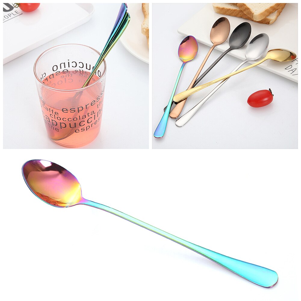 Stainless Steel Stirring Spoon Titanium-plated Rose Gold Spoon Mug Coffee Spoon Pointed Spoon