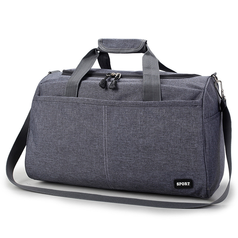 Bolso de viaje de nailon para mujer y hombre, Maleta de viaje, bolso de mano para hombre, bolso de mano de gran capacidad para gimnasio, deporte, bolsa para la noche: Gray S size