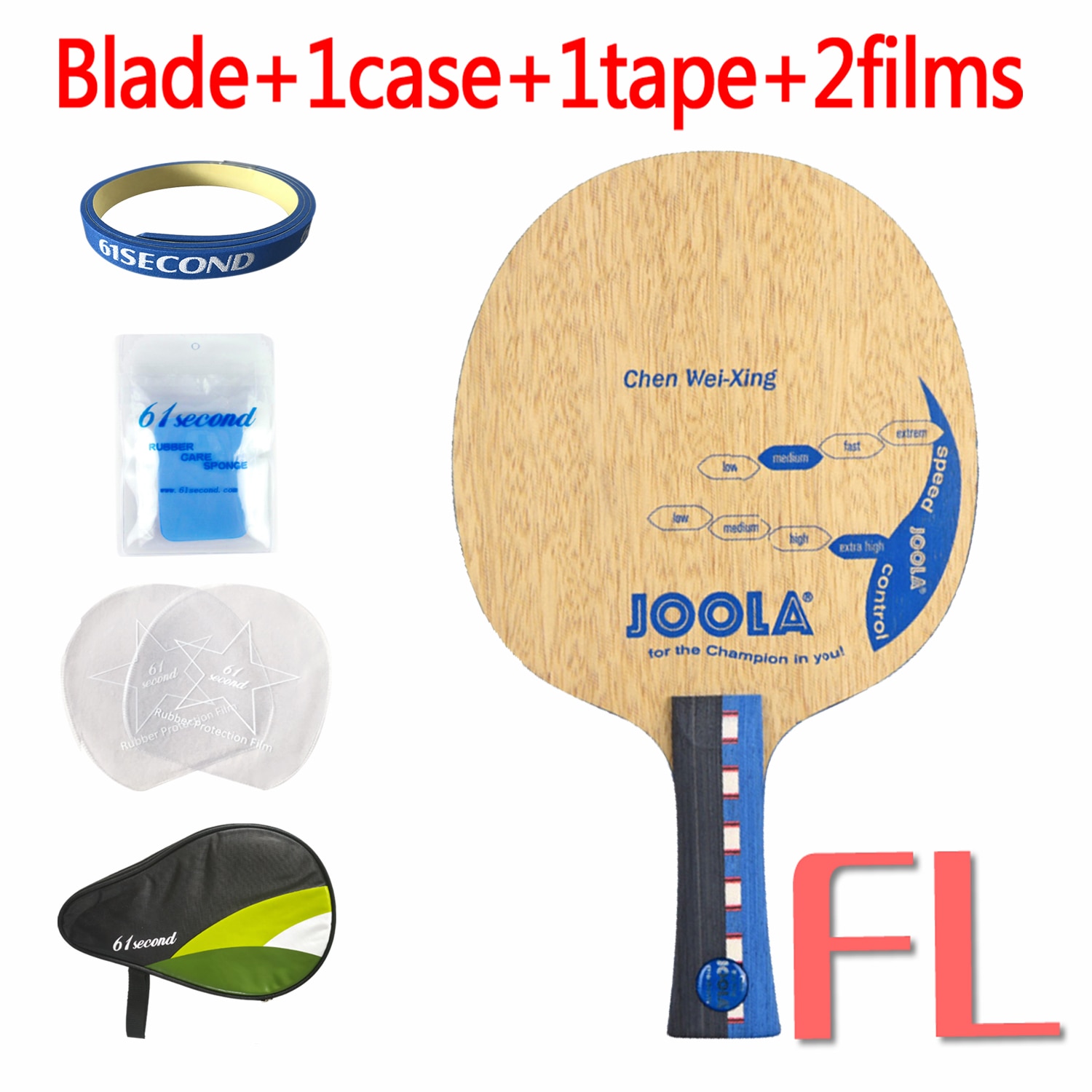 Originele Joola Chen Weixing Tafeltennis Blade Voor Hakken Verdediging Tafeltennis Racket Midden Snelheid Goede Controle: FL with HM case