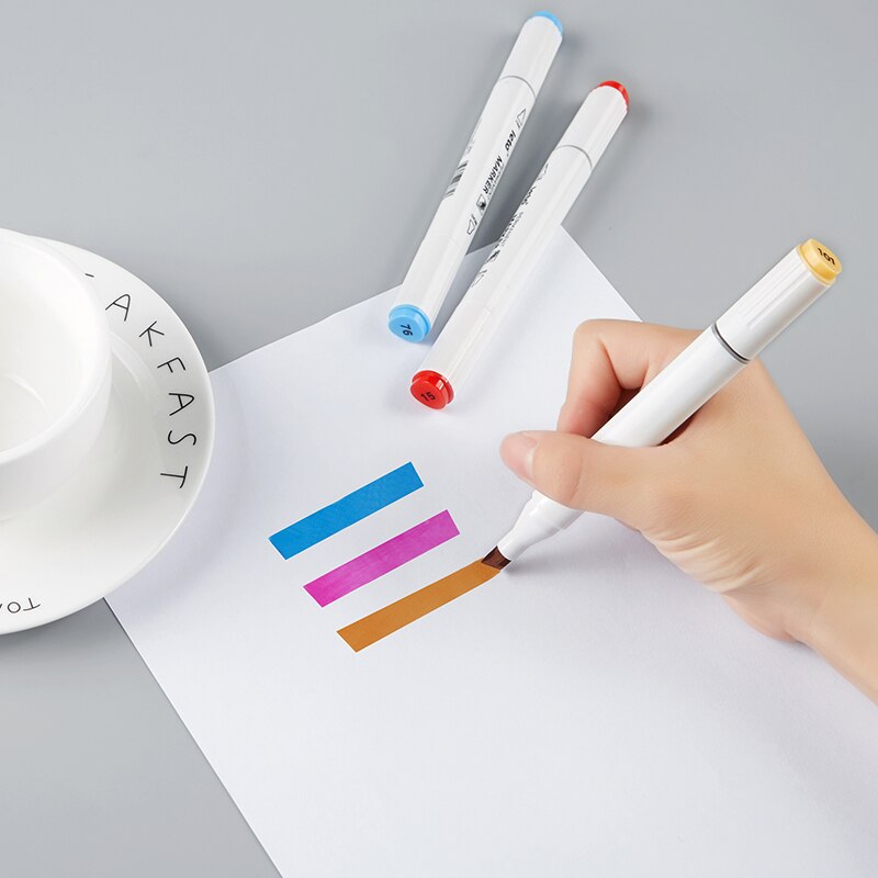 Copic Markers Sketch Painted 60 Colors Twin Brush Finecolour Touch Manga Drawing Alcohol Oily Double-End Dot Pen Bookmark Art