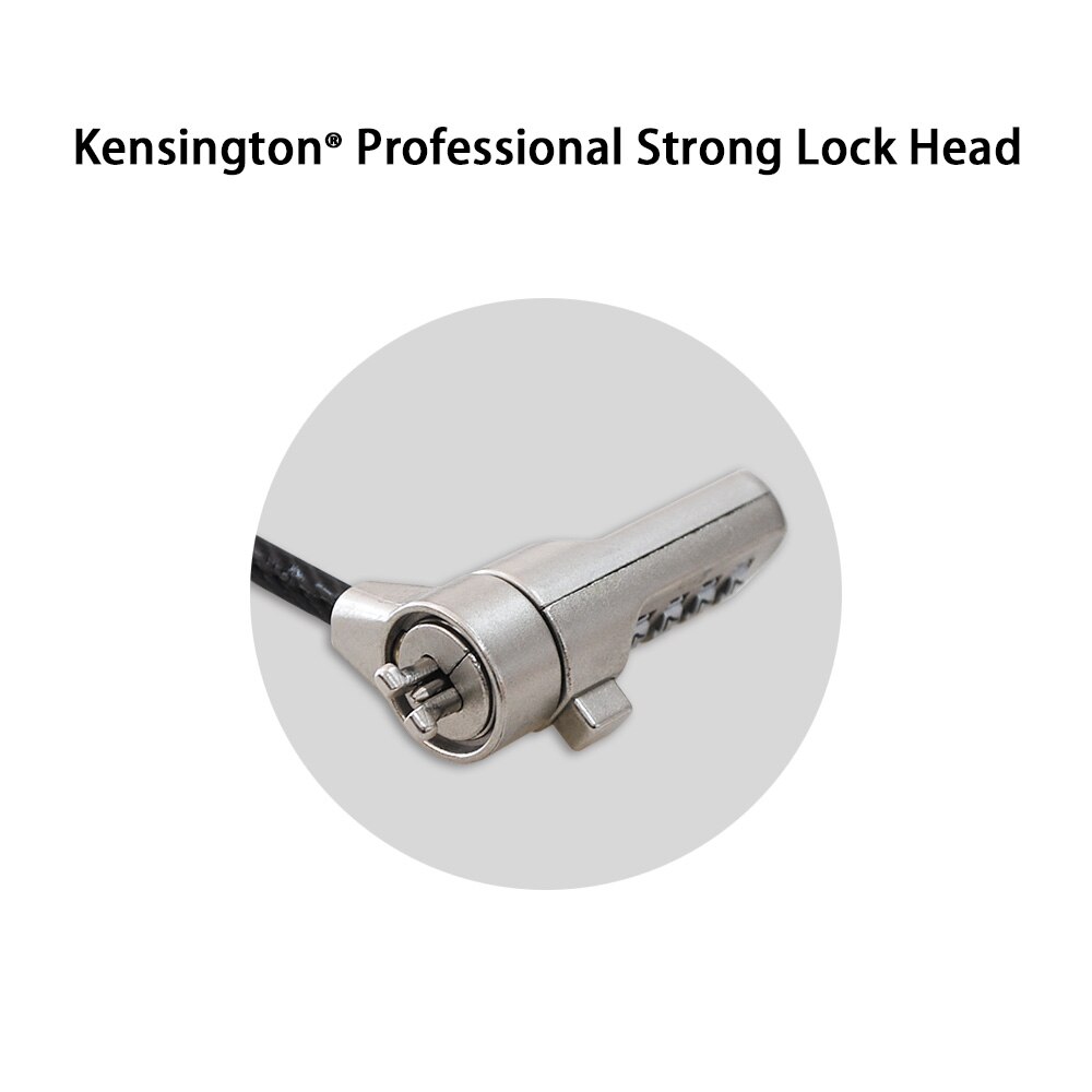Kensington Original Portable Combination Laptop Lock with 1.8m 6ft Steel Cable Anti-Theft for Monitor and Projectors