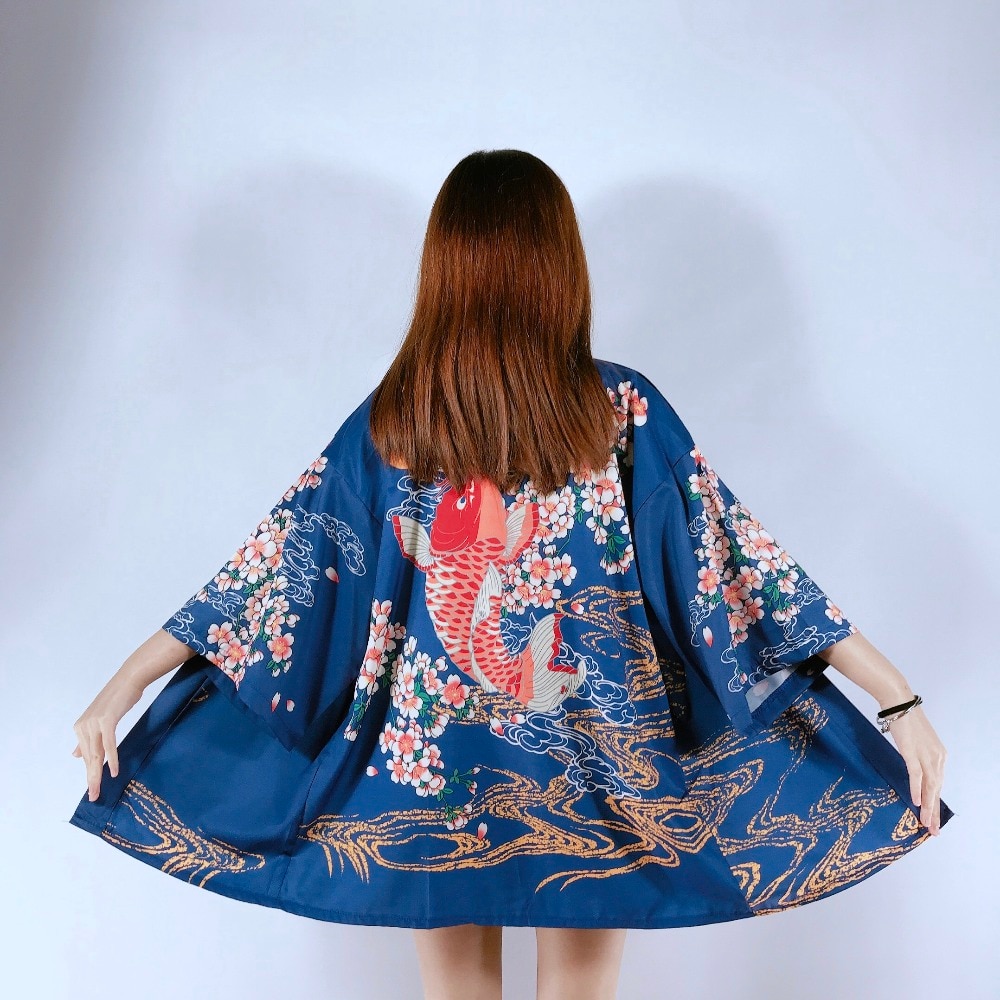 Women kimono yukata vintage stage performance costume traditional robe ladies japanese kimono Cardigan sun protection clothing