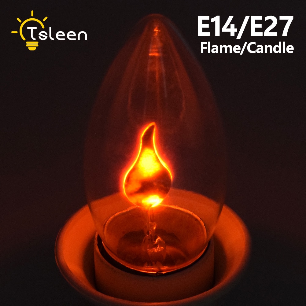 E14 E27 Retro LED Edison Gloeilamp LED Vlam Effect Fire Light Flickering Flame Lamp Gesimuleerde Party Kerst Decor AC220-240V