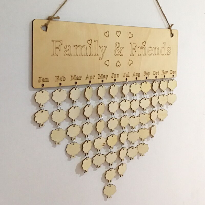 DIY Houten Calendar Houten Family Friends Verjaardagsherinnering Calenday Opknoping Houten Plaque Calendar Board Personalized Family Gifts DIY Houten Calendar Houten Family Friends Verjaardagsherinnering Calenday Opknoping Houten Plaque Calendar Board Personalized Family Gifts