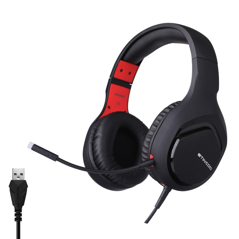 Somic GS301 Stereo Wired Gaming Headphones over Ear with Mic Voice Control for Laptop Computer Gamer Bass Effect(USB 7.1)