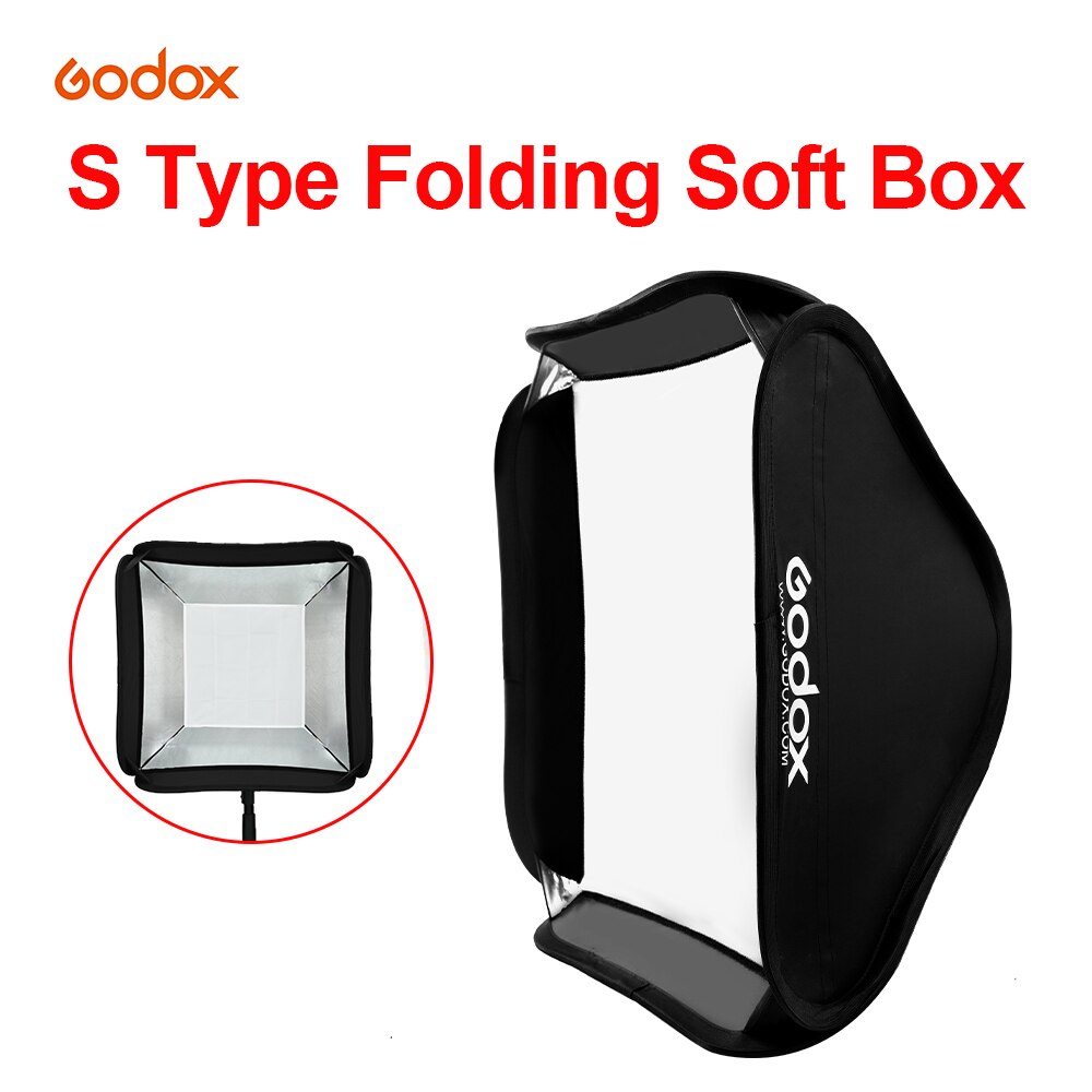 Godox 40*40Cm Softbox Softbox Zak Kit Voor Camera Flash Fit S-Type Beugel Voor TR-988 YN560III YN560IV TT600 TT68