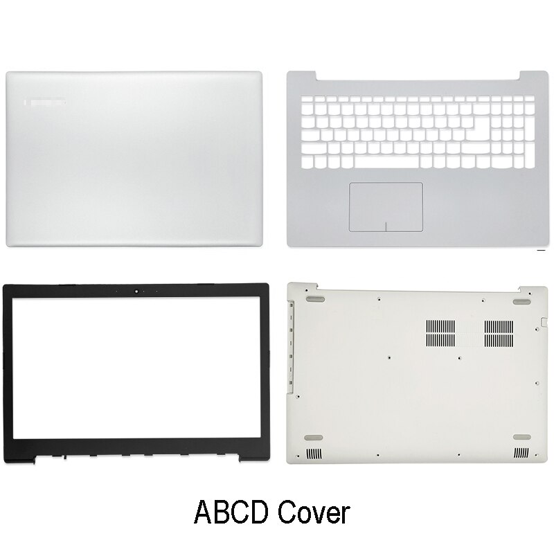 Coque arrière LCD pour ordinateur portable Lenovo, compatible avec IdeaPad 320 – 15 320-15IKB 320-15ISK 320-15ABR, lunette avant, charnières repose-paume, boîtier inférieur blanc