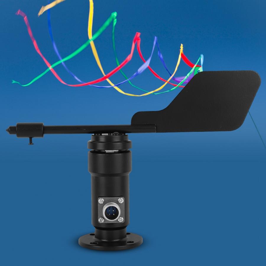 Wind Sensor Garden Signal Output Aluminum Alloy Wind Direction Sensor Wind Vane Speed Measuring Instrument