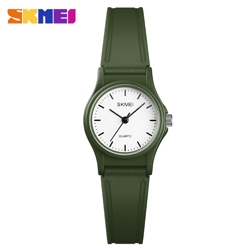 Skmei Bambini Dei Ragazzi Delle Ragazze da Polso Al Quarzo Orologi di Moda per Bambini Gli Studenti di sport 50M Impermeabile Orologio da Polso dell'unità di Elaborazione Della Cinghia Della Vigilanza Del Quarzo 1401: esercito verde watch