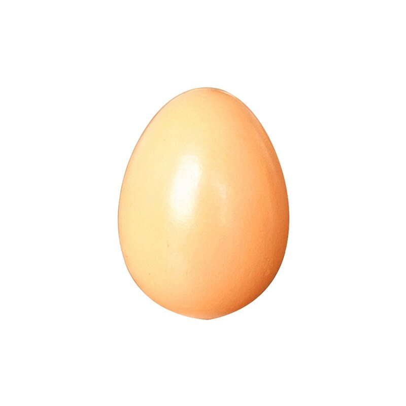 Casa de juego de huevos de imitación de madera, grafiti pintado artesanal, huevo de Pascua, simulación de cocina, juguetes para niños, para niños, 1 Uds.: Beige 1PCS