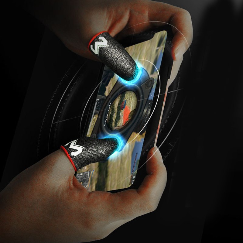 Elastic Touch Screen Finger Sleeve Seamless Breathable Anti-Sweat Finger Cot for Mobile Phone Game GDeals