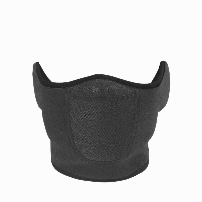 Kallt väder halsvärmare öronskydd fleece termisk halsduk mask ansiktsbandana skidåkning cykling sport snowboard vandring män kvinnor vinter: Grön