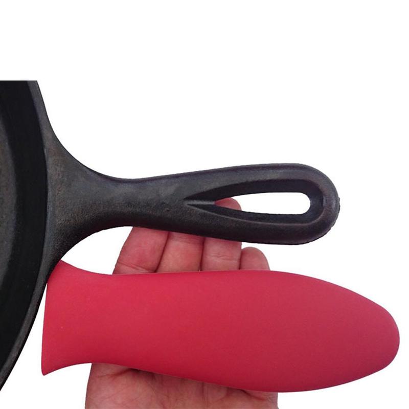 Silicone Pan Handle Holder Simple And Durable Anti Non-Slip Heat Soft Handle Pan Resistant Cover Kitchen Skid Gadget Portec I5Q2