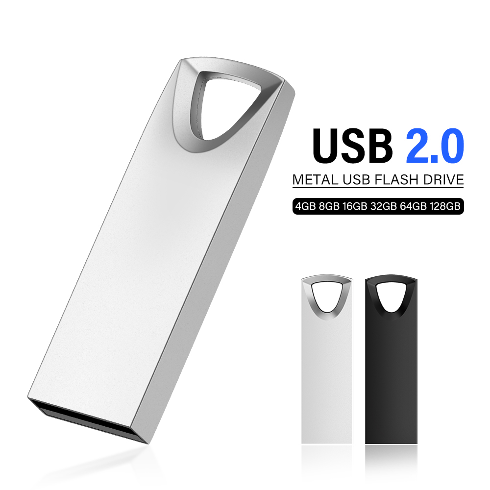 Unidades flash USB de metal de alta velocidade 1GB 2GB 4GB Pendrive 8GB 16GB Pen Drive 32GB 64GB Memória USB Sticks