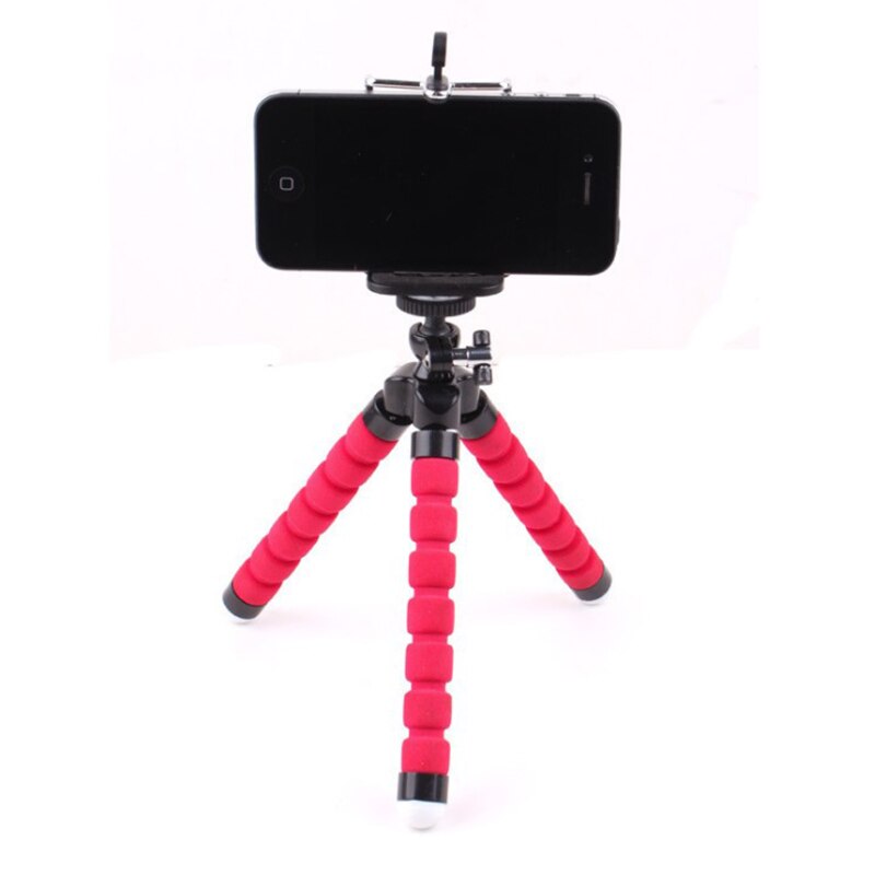 edmton Mini Flexible Tripod Sponge Octopus With Phone Clip For iPhone Xiaomi Huawei Smartphone Gopro Camera Accessory Tripod