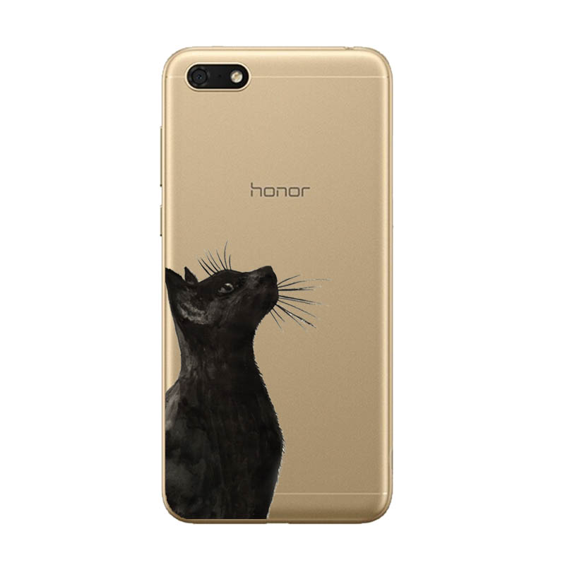 Siliconen Kat Case Voor Huawei Honor 7A Case 5.45 "Inch Zachte Telefoon Case Voor Honor 7A 7 Een DUA-L22 russische Back Cover Coque Bumper