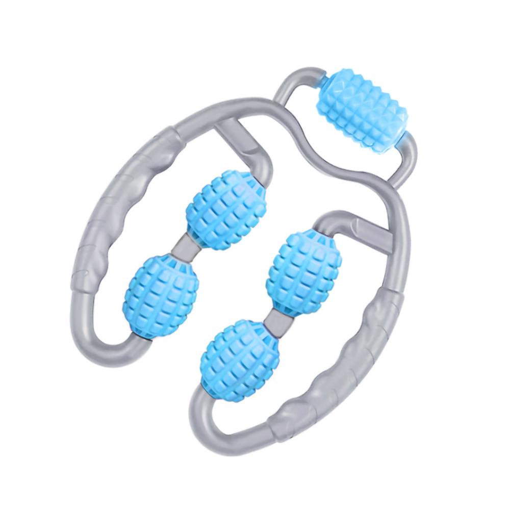 5 Wiel Foam Boom Ring Massager Relaxer Massage Spier Ontspannende Hand Skinny Been Massage Arm Nek Taille Fitnessapparatuur: Blauw