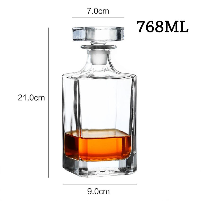 Luxe Loodvrij Glas Wijn Fles Whisky Karaf Alcohol Container Schenker Wijn Karaf Crystal Glas Home Bar Rode Wijn Fles: B