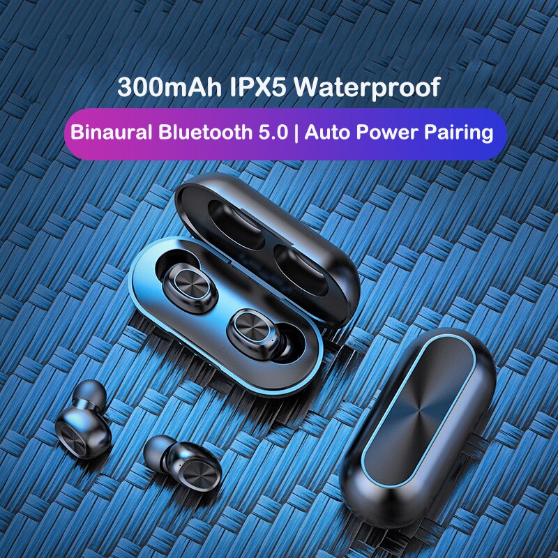 TWS Bluetooth Kopfhörer Streo Drahtlose Ohrhörer Kopfhörer mit Wireless Charging Fall 3D Stereo Sound Lade Box Bluetooth 5,0