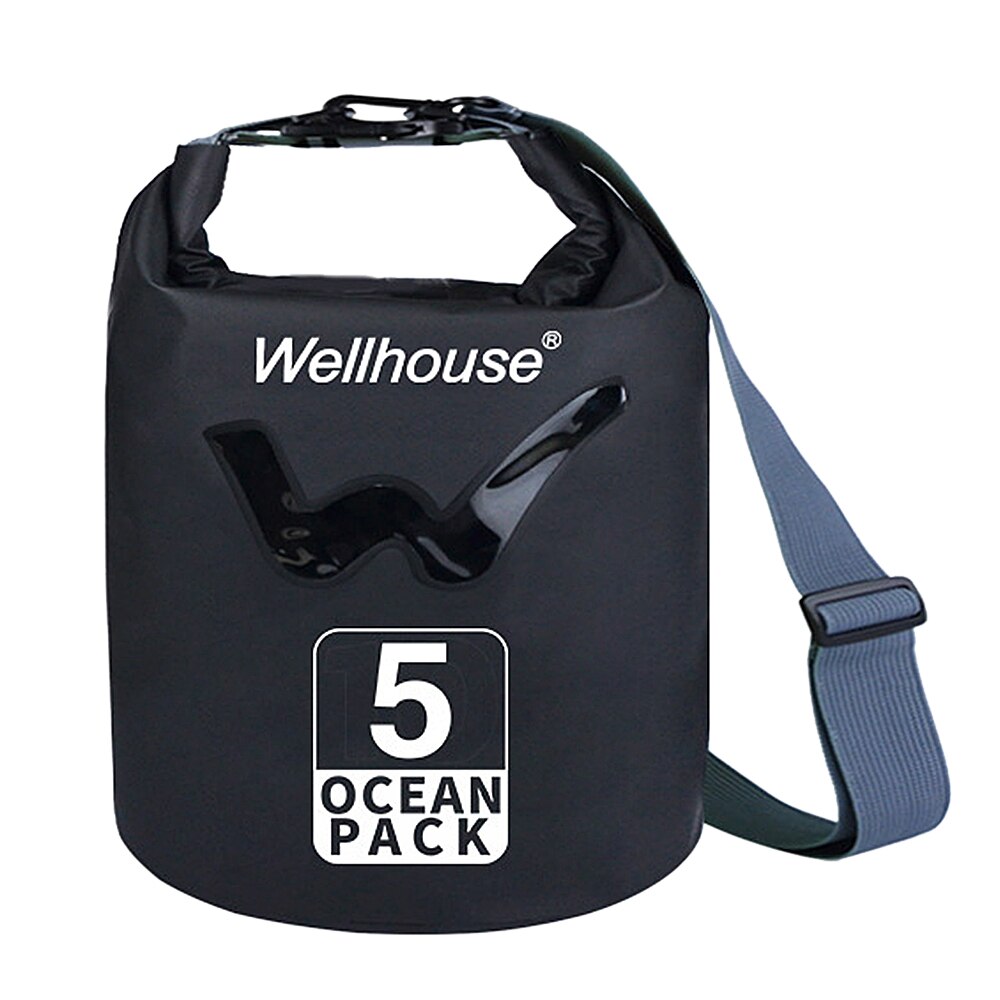 Outdoor Waterproof Shoulder Bag Dry Sack for Drifting Boating Floating Kayaking Beach water proof bag: 5L single shoulder