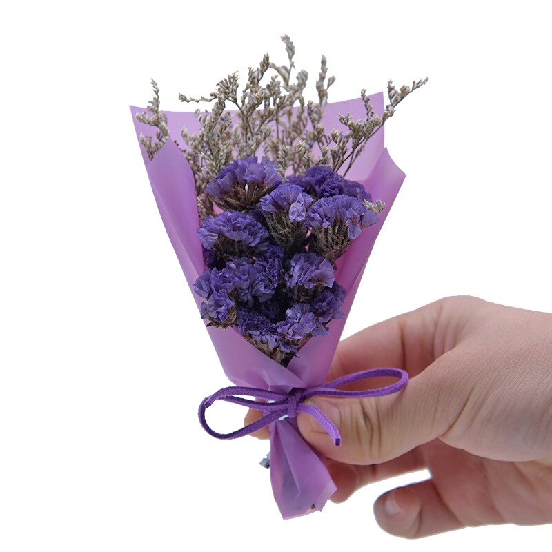 Tørr blomst mini bukett kunstig krystallgress til valentinsdag juledekor gjør jenter fotografering rekvisitt koreansk: B -3