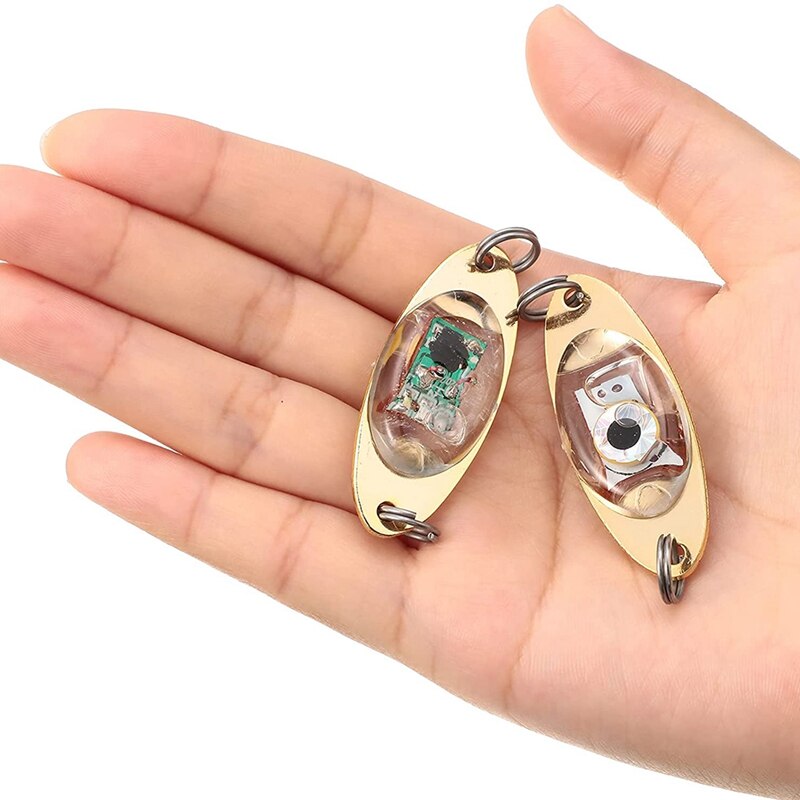 10 Pcs LED Fishing Lures Fishing Spoons Underwater Flasher Bass Halibut Flasher Trolling Deep Fishing Light