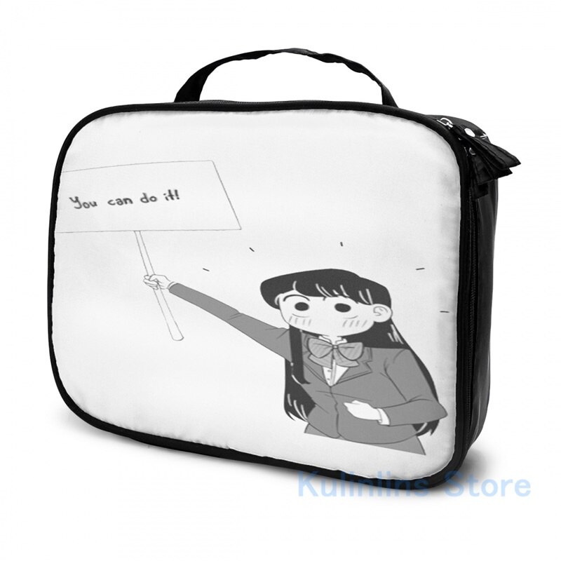 Lustiger grafikdruck: komi-san, du schaffst das! usb-lade-rucksack, herren-schulrucksack, damen-reiserucksack, laptoptasche