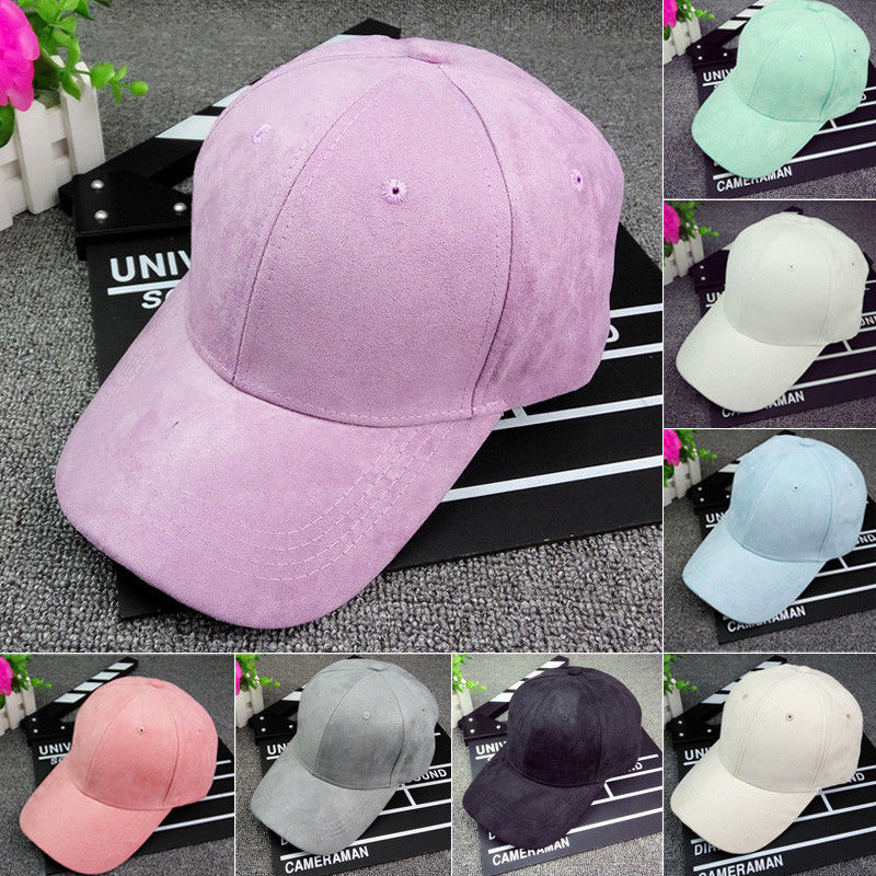 Women Men Unisex Chamois Baseball Cap Plain Blank Adjustable Hat Solid Distressed One Size Stylish Baseball Caps