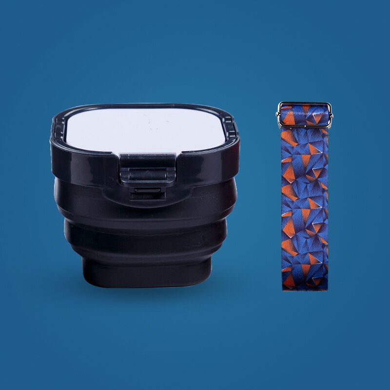 16 Rooster Kleur Palet Pigment Hydraterende Opbergdoos Vouwen Wassen Emmer Draagbare Olieverfschilderij Art Student Speciale Tool: black with strap