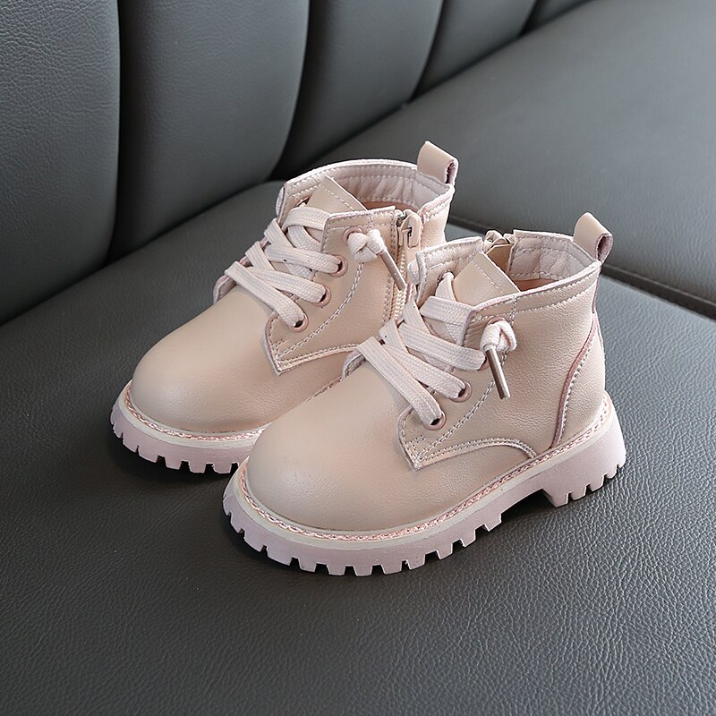 Bottes Martin pour enfants, chaussures à semelle souple, confortables et antidérapantes pour filles et garçons de 1 à 3 ans,