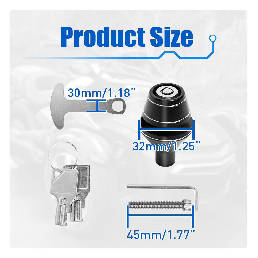 Handlebar Helmet Lock Heavy Duty CNC Aluminum Anti Theft Helmet Security Lock for Indian Motorcycle Accessories: Default Title