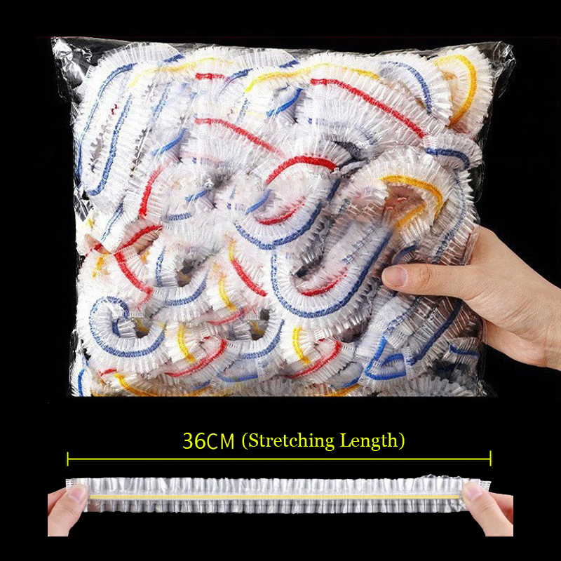 Bolsas de plástico para cubrir alimentos, bolsa de embalaje transparente para mantenimiento fresco de alimentaria, envoltura reutilizable, película adhesiva colorida desechable para cocina: Caqui oscuro / 10 piezas