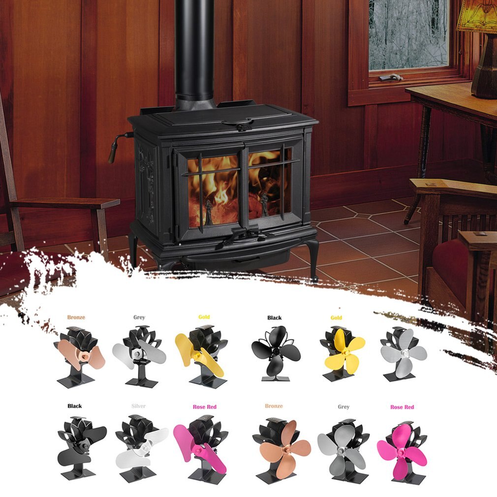 Stove Fan For Fireplace Wood Log Burner Powered Eco Fan Fireplace Fan Thermal Power Fan Heat Powered Stove Fan