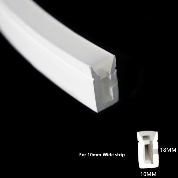 Led Neon Flex Behuizing, Siliconen Buis Flexibele 5V 12V 24V Tape Strip Kanaal, gipsplaten Verzonken Opbouw Curve Lineaire Licht: 1018-S