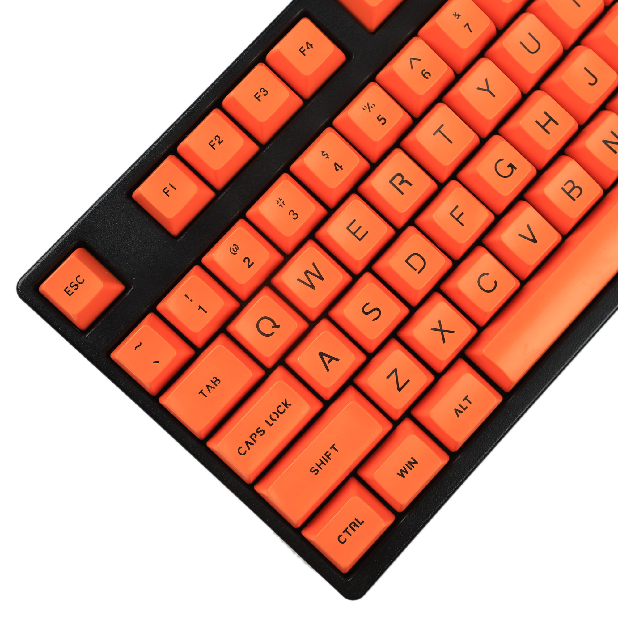 SA 112 Keycap Doppel Schuss Nicht Glanz Durch Dick ABS Ball bilden ANSI ISO Standard-qwerty-tastensatz Für MX Mechanische Tastatur 61 87 TKL 104 Laptop: Orange Base Schwarz